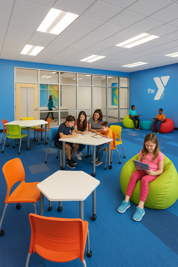 Teen zone and open fitness rendering