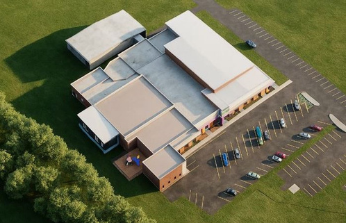 Aerial campus view